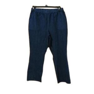 VTG Mainstreet Blues Pullon Denim Jeggings Pin Stripes Dark Blue Women size 20W